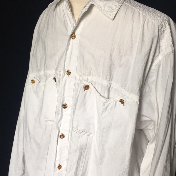 Men’s FLUID White Cotton Button Down - Picture 2 of 16